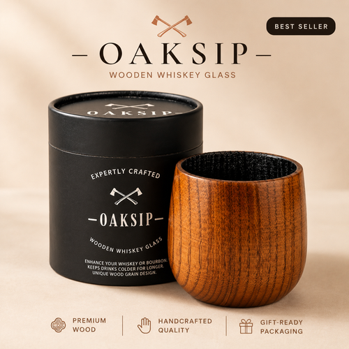 OakSip™ Wooden Whiskey Cup