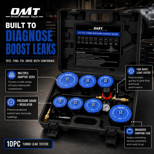 Orion Motor Tech Turbo System Leakage Tester Kit 10pc